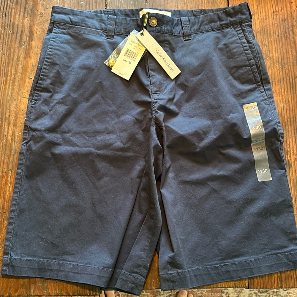 Navy Calvin Klein khaki shorts—size 30